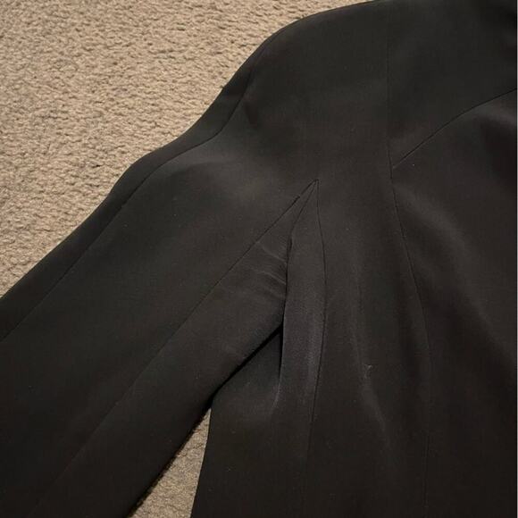 Giorgio Armani Silk Hidden Buttons Black Blazer Borgo 21 - Picture 10 of 13